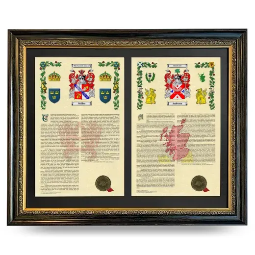 Double Armorial History Framed - Heirloom