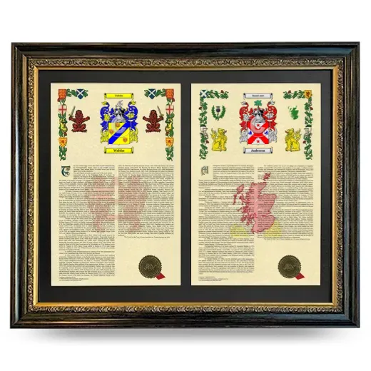Double Armorial History Framed - Heirloom