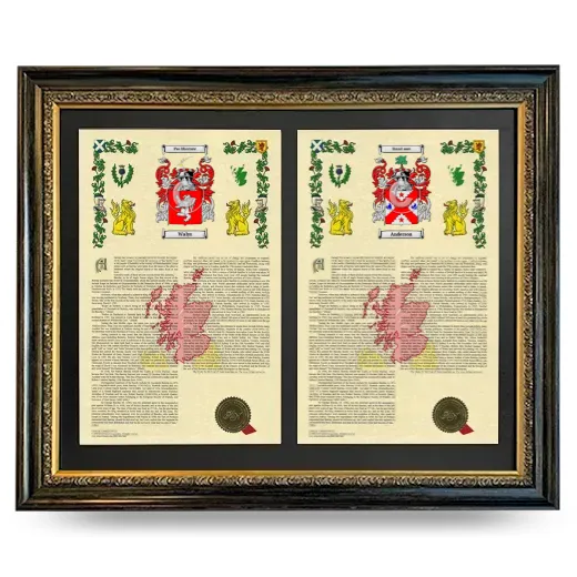Double Armorial History Framed - Heirloom