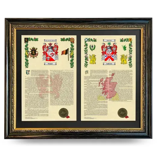 Double Armorial History Framed - Heirloom