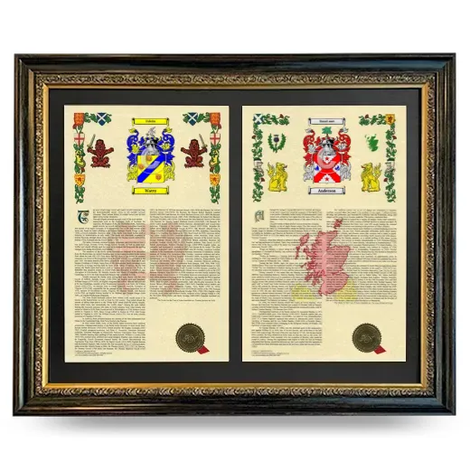 Double Armorial History Framed - Heirloom