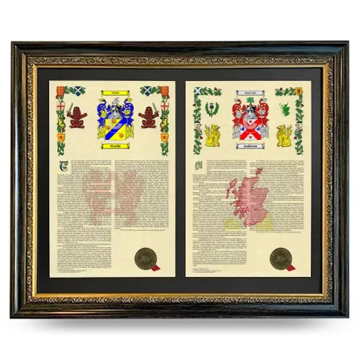 Double Armorial History Framed - Heirloom