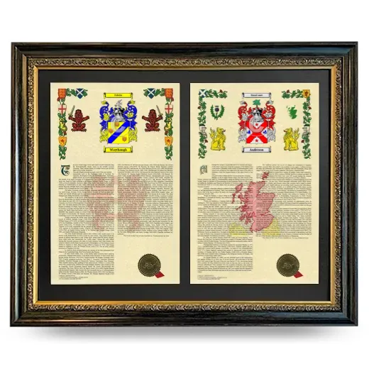 Double Armorial History Framed - Heirloom