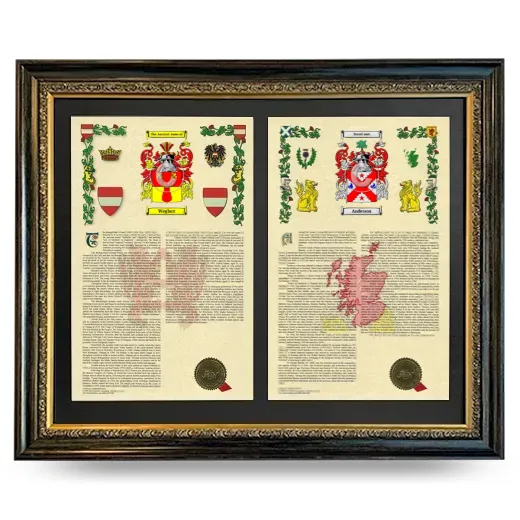 Double Armorial History Framed - Heirloom