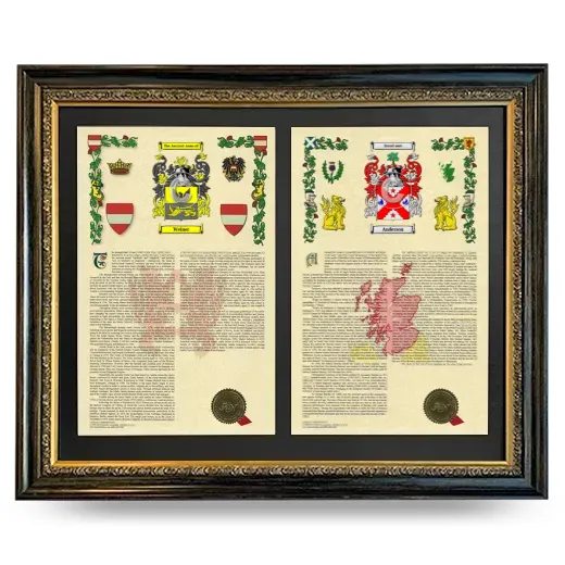 Double Armorial History Framed - Heirloom