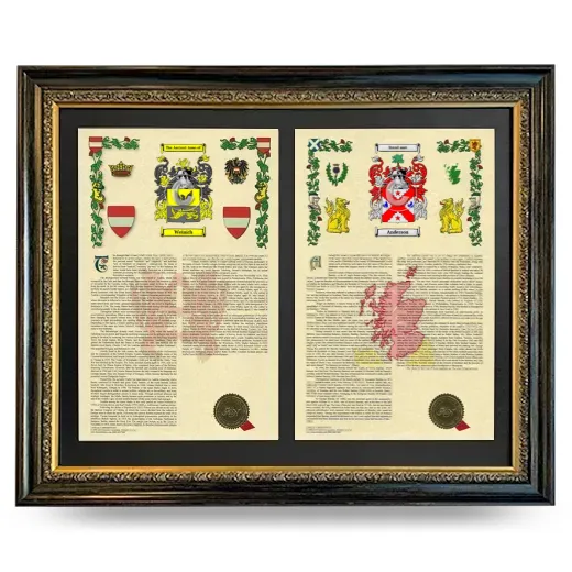 Double Armorial History Framed - Heirloom