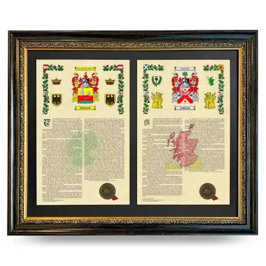 Double Armorial History Framed - Heirloom