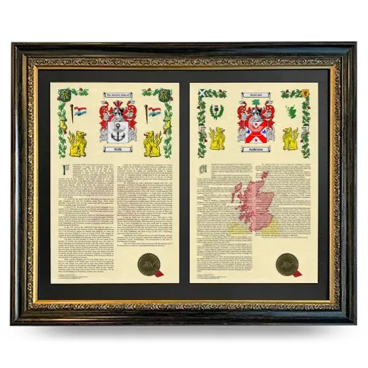 Double Armorial History Framed - Heirloom