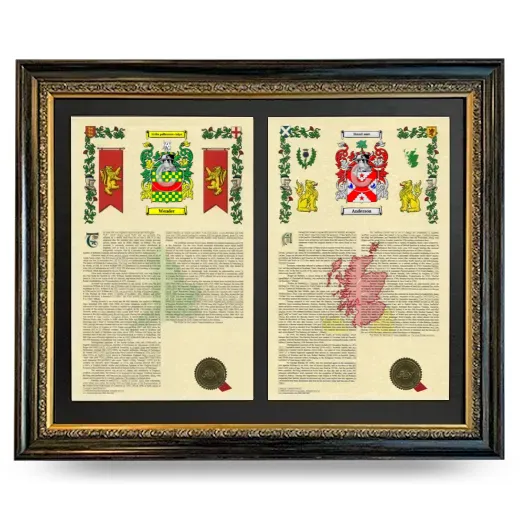 Double Armorial History Framed - Heirloom