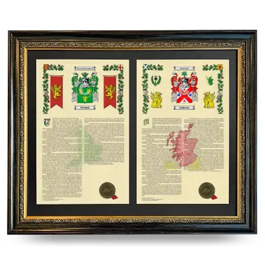 Double Armorial History Framed - Heirloom