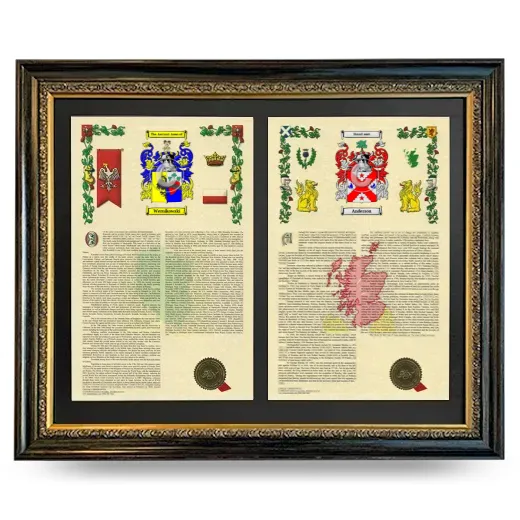 Double Armorial History Framed - Heirloom