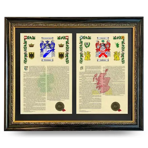 Double Armorial History Framed - Heirloom