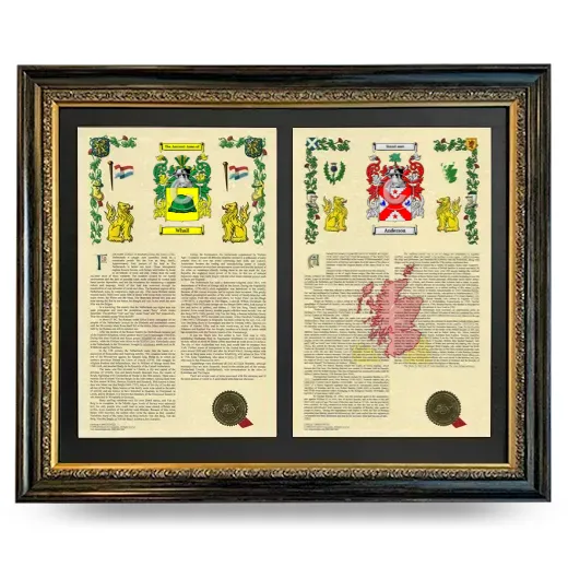 Double Armorial History Framed - Heirloom