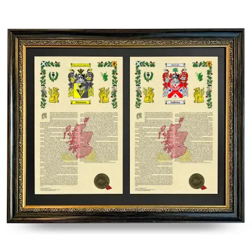 Double Armorial History Framed - Heirloom