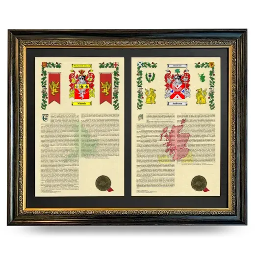 Double Armorial History Framed - Heirloom