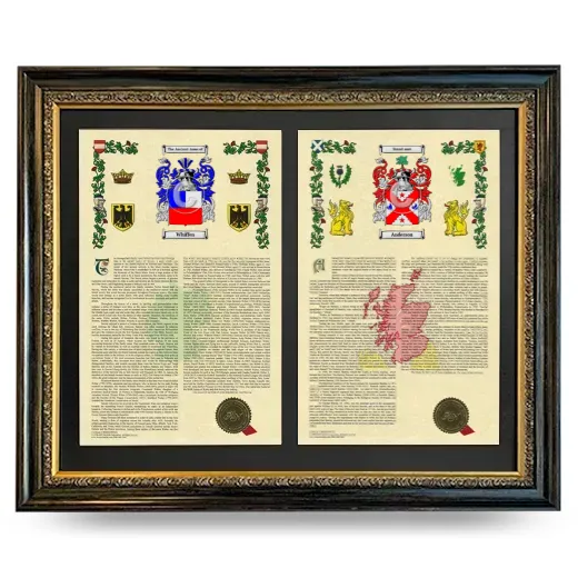 Double Armorial History Framed - Heirloom