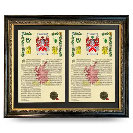 Double Armorial History Framed - Heirloom