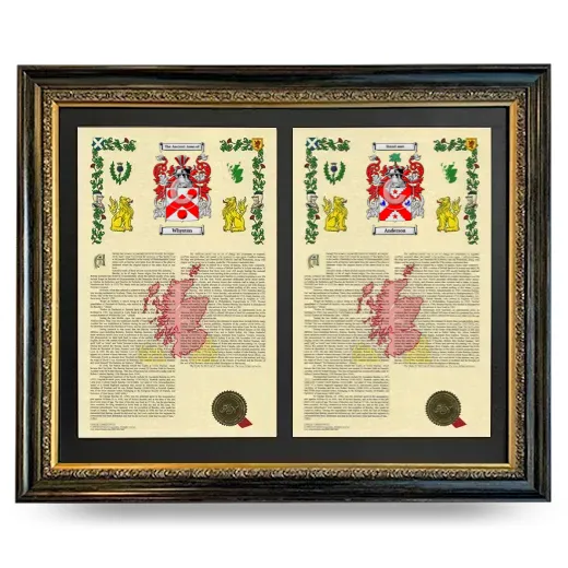 Double Armorial History Framed - Heirloom
