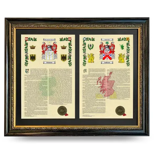 Double Armorial History Framed - Heirloom