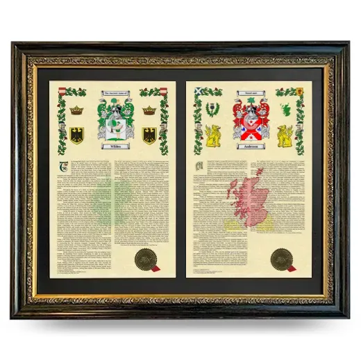 Double Armorial History Framed - Heirloom