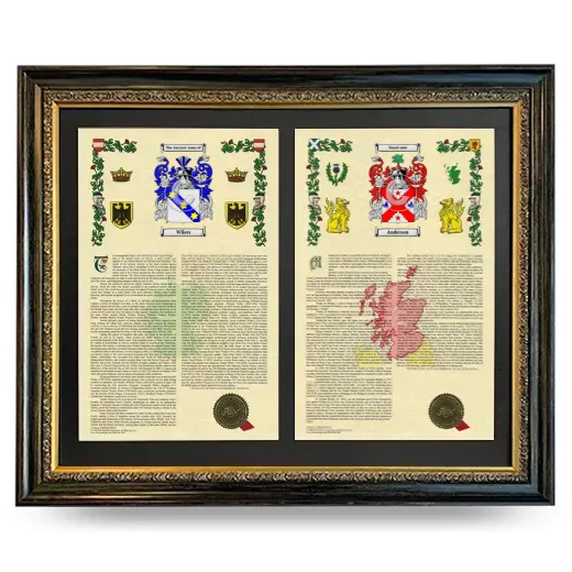 Double Armorial History Framed - Heirloom