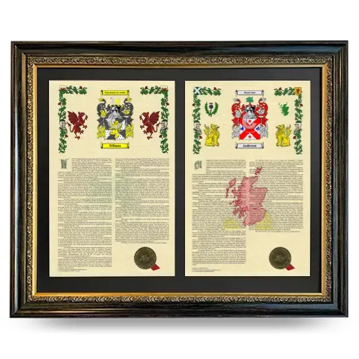 Double Armorial History Framed - Heirloom