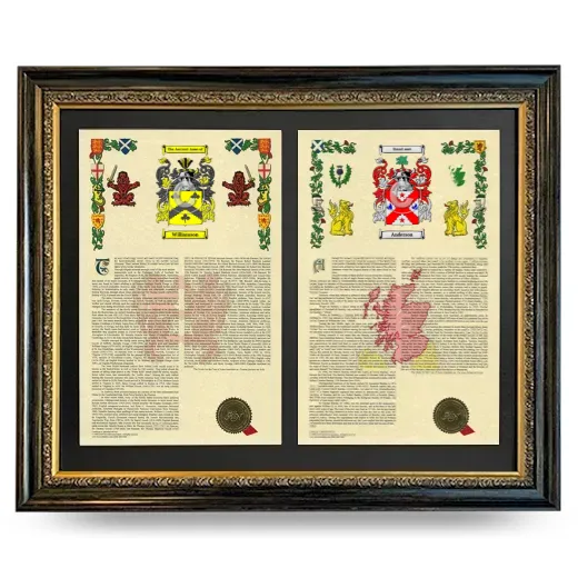 Double Armorial History Framed - Heirloom