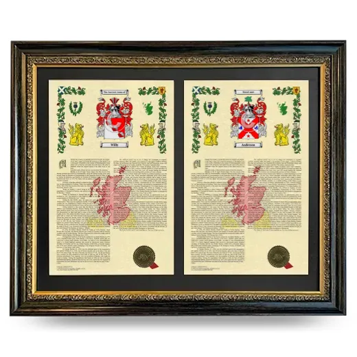 Double Armorial History Framed - Heirloom
