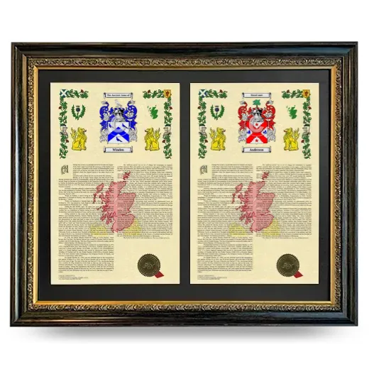 Double Armorial History Framed - Heirloom