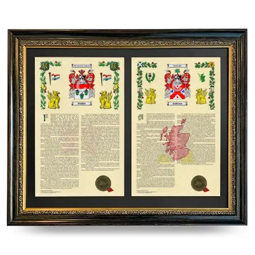 Double Armorial History Framed - Heirloom