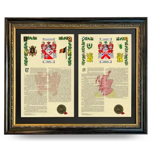 Double Armorial History Framed - Heirloom