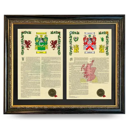 Double Armorial History Framed - Heirloom
