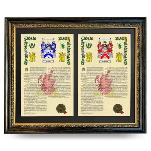 Double Armorial History Framed - Heirloom