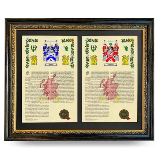 Double Armorial History Framed - Heirloom