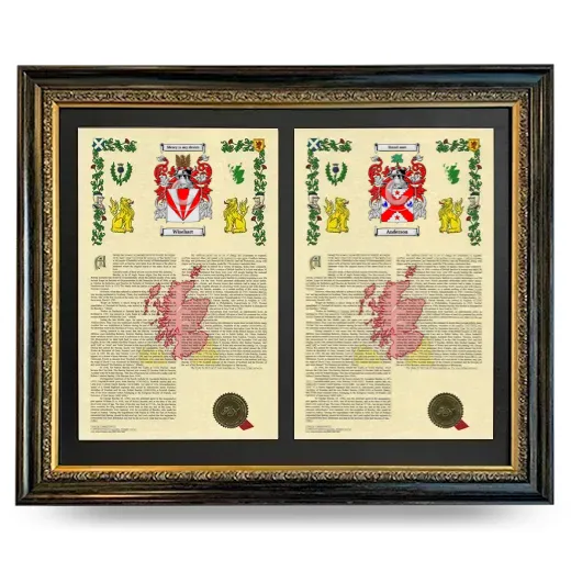 Double Armorial History Framed - Heirloom