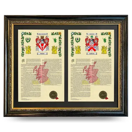 Double Armorial History Framed - Heirloom