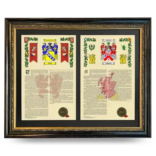 Double Armorial History Framed - Heirloom