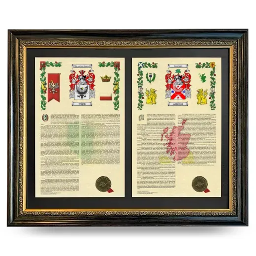 Double Armorial History Framed - Heirloom