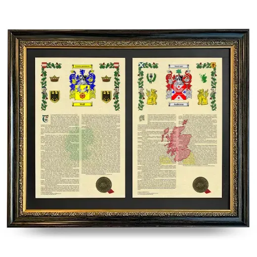 Double Armorial History Framed - Heirloom