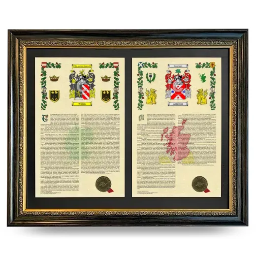 Double Armorial History Framed - Heirloom