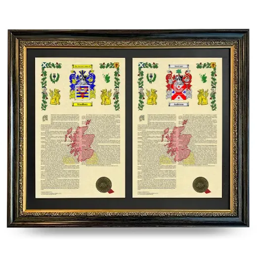 Double Armorial History Framed - Heirloom