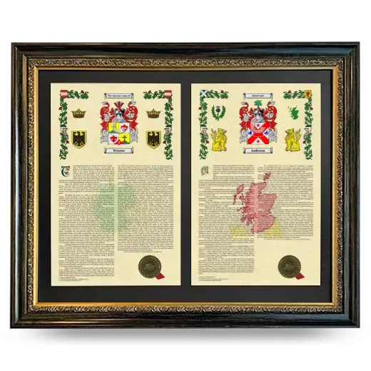 Double Armorial History Framed - Heirloom