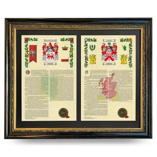 Double Armorial History Framed - Heirloom