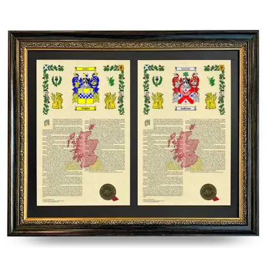 Double Armorial History Framed - Heirloom