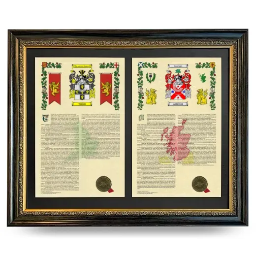 Double Armorial History Framed - Heirloom