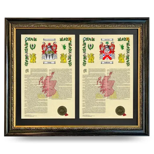 Double Armorial History Framed - Heirloom