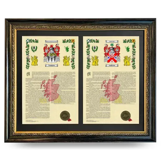 Double Armorial History Framed - Heirloom
