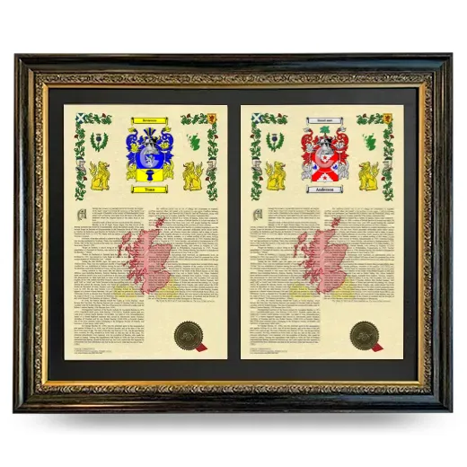 Double Armorial History Framed - Heirloom