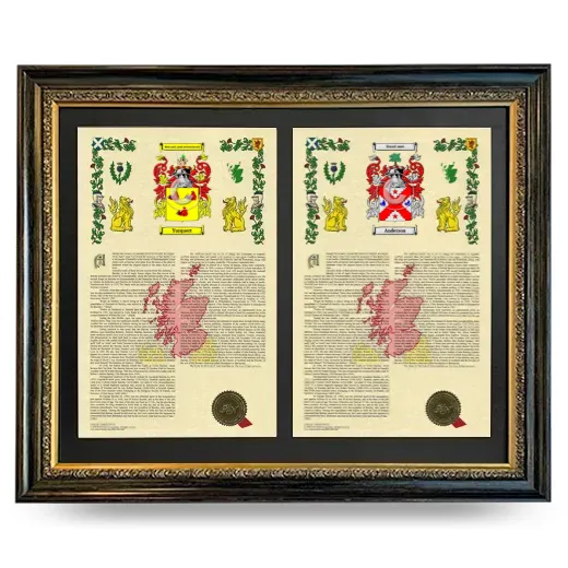 Double Armorial History Framed - Heirloom