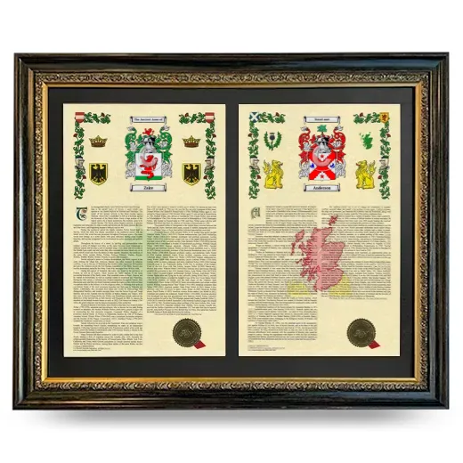 Double Armorial History Framed - Heirloom